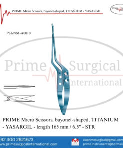 PRIME Micro Scissors, Bayonet-Shaped, TITANIUM