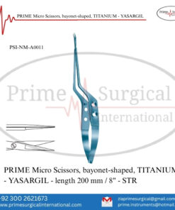 PRIME Micro Scissors, Bayonet-Shaped, TITANIUM