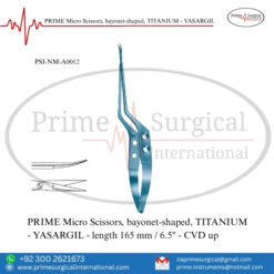 PRIME Micro Scissors, Bayonet-Shaped, TITANIUM
