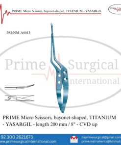 PRIME Micro Scissors, Bayonet-Shaped, TITANIUM
