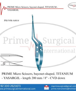 PRIME Micro Scissors, Bayonet-Shaped, TITANIUM