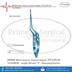 PRIME Micro Scissors, Bayonet-Shaped, TITANIUM