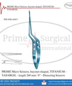 PRIME Micro Scissors, Bayonet-Shaped, TITANIUM