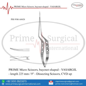 PRIME Micro Scissors, Bayonet-Shaped