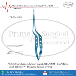 PRIME Micro Scissors, Bayonet-Shaped, TITANIUM