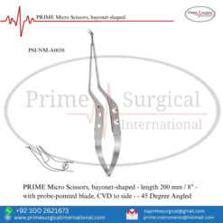 PRIME Micro Scissors, Bayonet-Shaped