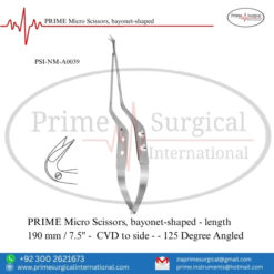 PRIME Micro Scissors, Bayonet-Shaped