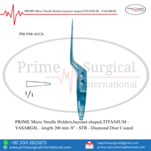 PRIME Micro Needle Holders,Bayonet-Shaped,TITANIUM