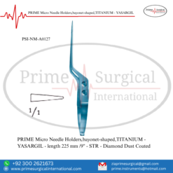 PRIME Micro Needle Holders,Bayonet-Shaped,TITANIUM