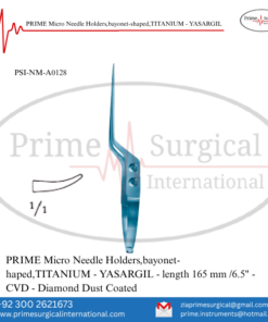 PRIME Micro Needle Holders,Bayonet-Shaped,TITANIUM