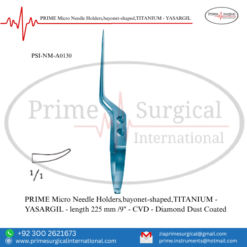 PRIME Micro Needle Holders,Bayonet-Shaped,TITANIUM