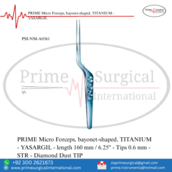 PRIME Micro Forceps, Bayonet-Shaped, TITANIUM
