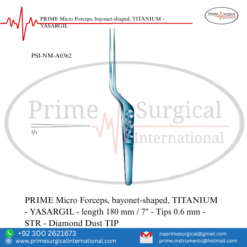 PRIME Micro Forceps, Bayonet-Shaped, TITANIUM