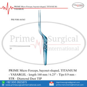 PRIME Micro Forceps, Bayonet-Shaped, TITANIUM