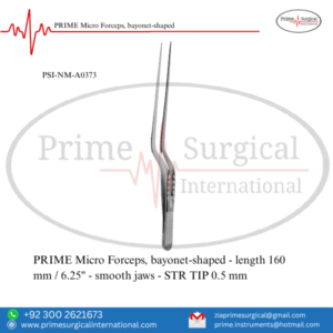 PRIME Micro Forceps, Bayonet-Shaped