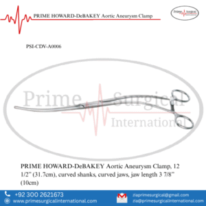 PRIME HOWARD-DeBAKEY Aortic Aneurysm Clamp
