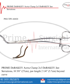 PRIME DeBAKEY Aorta Clamp 2x3 DeBAKEY Jaw Serrations