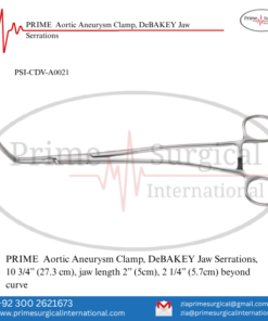 PRIME  Aortic Aneurysm Clamp, DeBAKEY Jaw Serrations