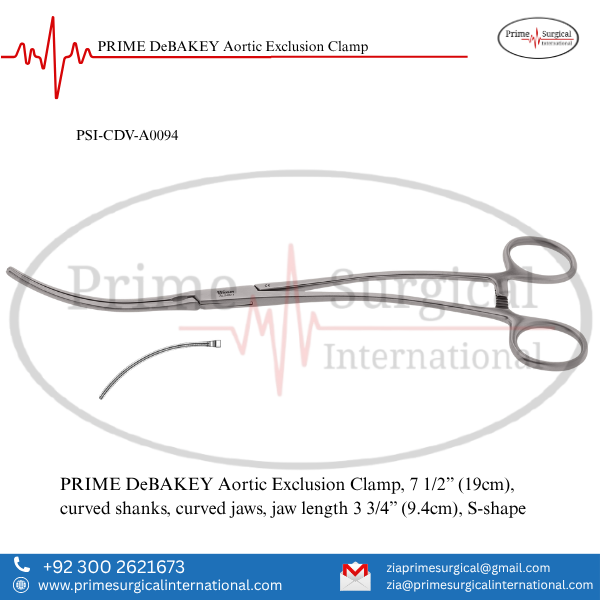 PRIME DeBAKEY Aortic Exclusion Clamp