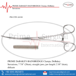 PRIME DeBAKEY-BAINBRIDGE Clamps, DeBakey Serrations