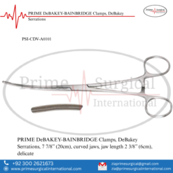 PRIME DeBAKEY-BAINBRIDGE Clamps, DeBakey Serrations