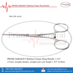 PRIME DeBAKEY Bulldog Clamps, Ring Handle