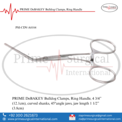 PRIME DeBAKEY Bulldog Clamps, Ring Handle