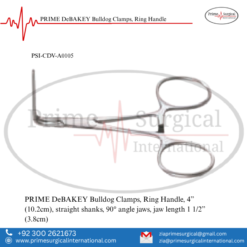 PRIME DeBAKEY Bulldog Clamps, Ring Handle