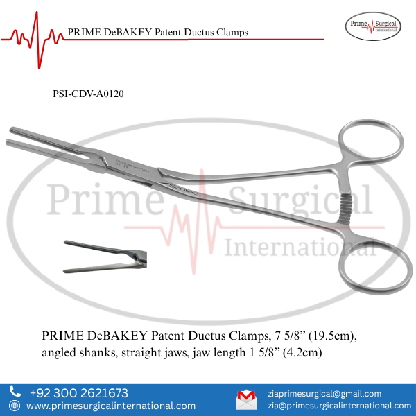 PRIME DeBAKEY Patent Ductus Clamps