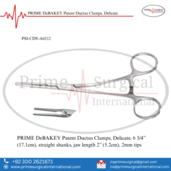 PRIME DeBAKEY Patent Ductus Clamps, Delicate