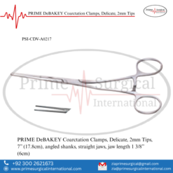 PRIME DeBAKEY Coarctation Clamps, Delicate, 2mm Tips