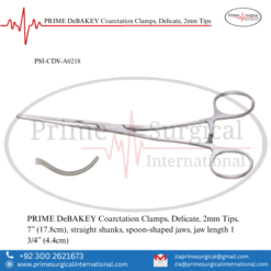 PRIME DeBAKEY Coarctation Clamps, Delicate, 2mm Tips
