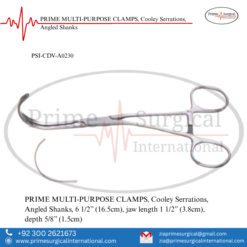 PRIME MULTI-PURPOSE CLAMPS, Cooley Serrations, Angled Shanks