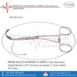 PRIME MULTI-PURPOSE CLAMPS, Cooley Serrations, Angled Shanks