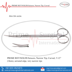 PRIME REYNOLDS Scissors, Narrow Tip, Curved