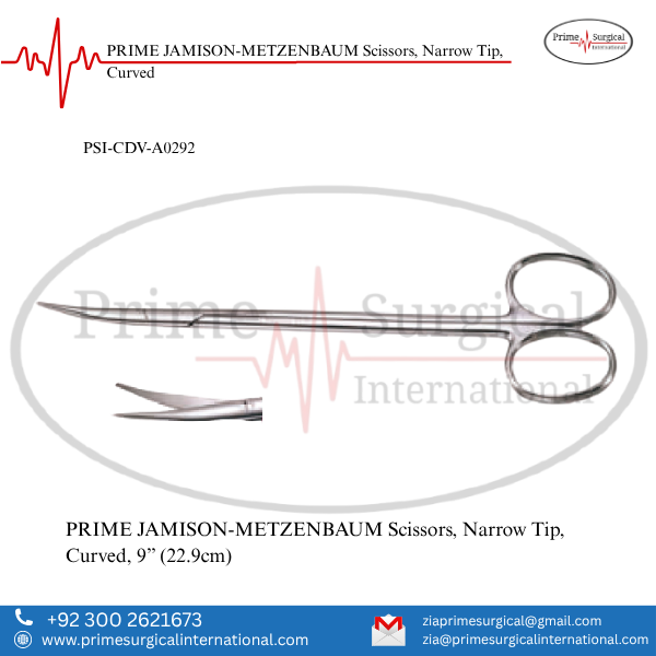 PRIME JAMISON-METZENBAUM Scissors, Narrow Tip, Curved