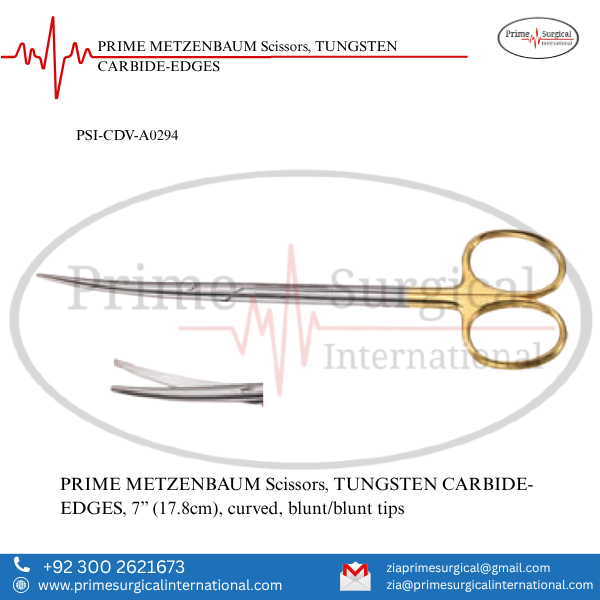 PRIME METZENBAUM Scissors, TUNGSTEN CARBIDE-EDGES