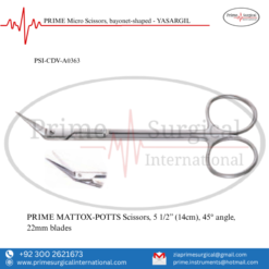 PRIME Peripheral Vascular Scissors, 5” (12.7cm), 16.5mm Blades, 90° angle