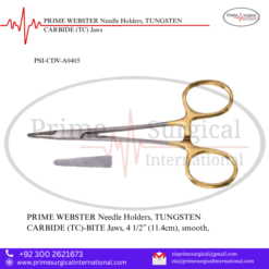 PRIME WEBSTER Needle Holders, TUNGSTEN CARBIDE (TC) Jaws