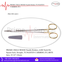PRIME CRILE-WOOD Needle Holders TUNGSTEN CARBIDE (TC)