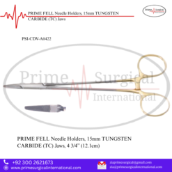 PRIME FELL Needle Holders, 15mm TUNGSTEN CARBIDE (TC) Jaws