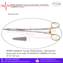 PRIME DeBAKEY Vascular Needle Holders, TUNGSTEN CARBIDE (TC) Jaws