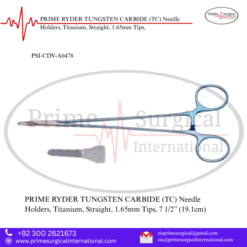 PRIME RYDER TUNGSTEN CARBIDE (TC) Needle Holders, Titanium, Straight, 1.65mm Tips,