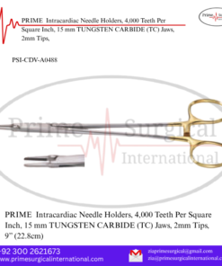 PRIME  Intracardiac Needle Holders, 4,000 Teeth Per Square Inch, 15 mm TUNGSTEN CARBIDE (TC) Jaws, 2mm Tips,