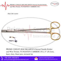 PRIME COOLEY-BAUMGARTEN Sternal Needle Holder and Wire Twister, TUNGSTEN CARBIDE (TC)
