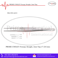 PRIME COOLEY Forceps, Straight, 2mm Tips,