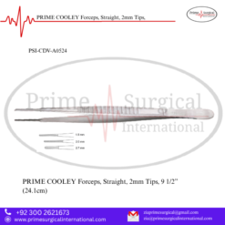PRIME COOLEY Forceps, Straight, 2mm Tips,