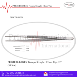 PRIME DeBAKEY Forceps, Straight, 3.2mm Tips