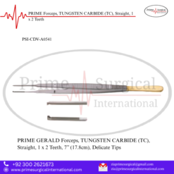 PRIME Forceps, TUNGSTEN CARBIDE (TC), Straight, 1 x 2 Teeth