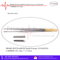 PRIME POTTS-SMITH Needle Forceps, TUNGSTEN CARBIDE (TC) Tips